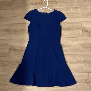 Cynthia Steffe Cap-Sleeve Fit & Flare Dress in Royal Blue